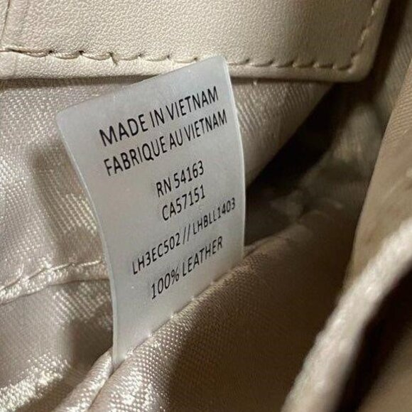 Karl Lagerfeld Agyness White Quilted Textured Leather Crossbody - Picture 11 of 13